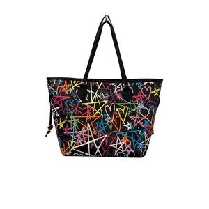 Betsy Johnson stars and hearts bright tote purse